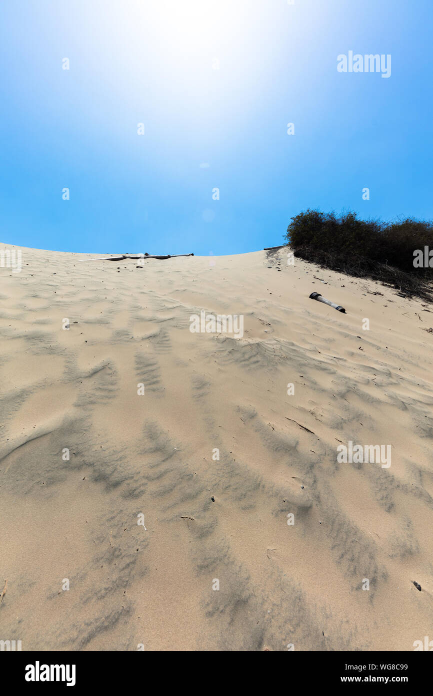 Er Huacachina Oasis, Desert sand Dünen in der Nähe der Stadt Ica, Peru Stockfoto