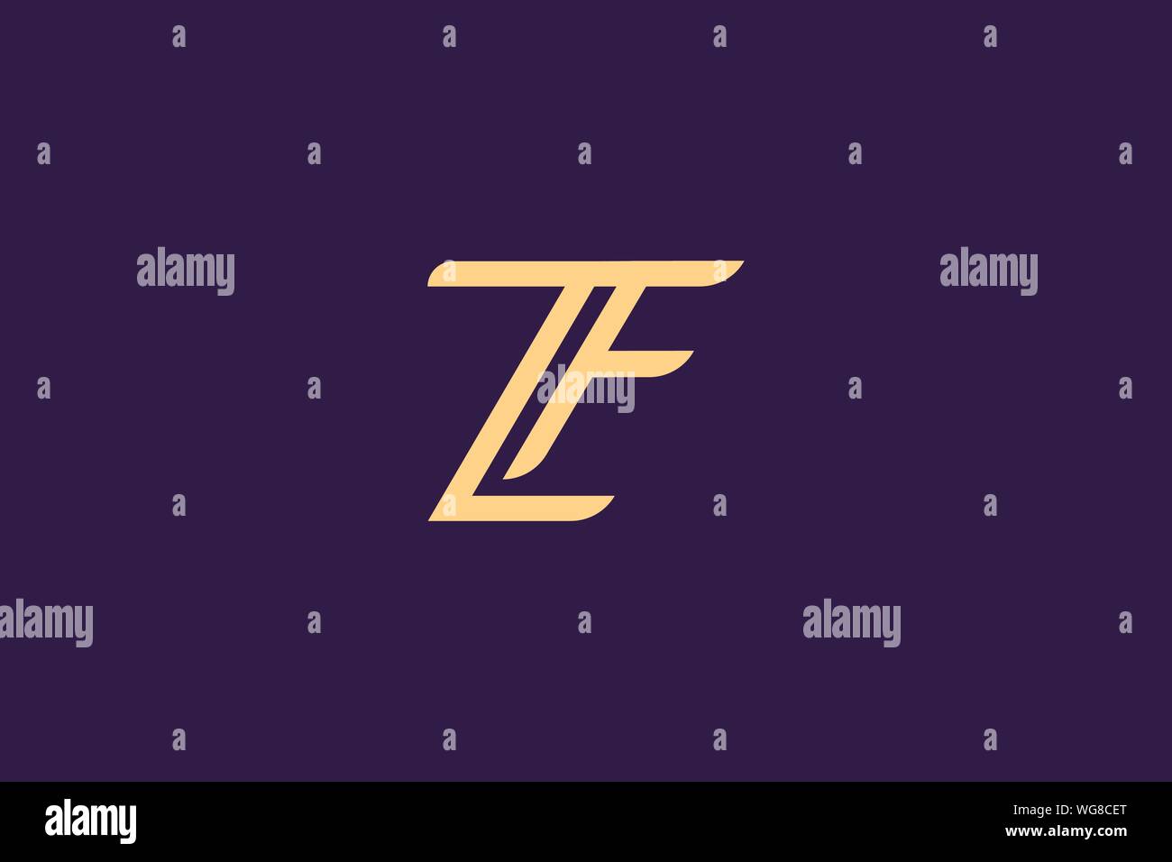 Kreative Innovative Initial logo ZF FZ. Minimaler luxus Monogramm. Professionelles Design. Premium Business Schriftbild. Alphabet Symbol. Stock Vektor