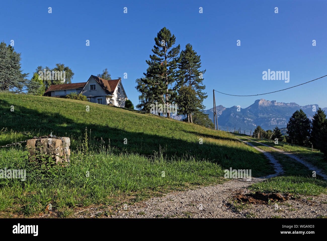 Typische Landschaft von Belledonne massiv in den Französischen Alpen Stockfoto