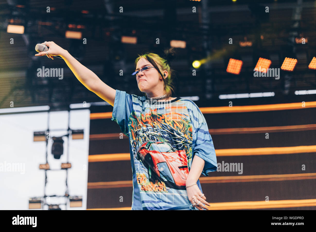 Mailand, Italien, 31. August 2019 Billie Eilish live in Milano Felsen © Giulia Manfieri/Alamy Stockfoto