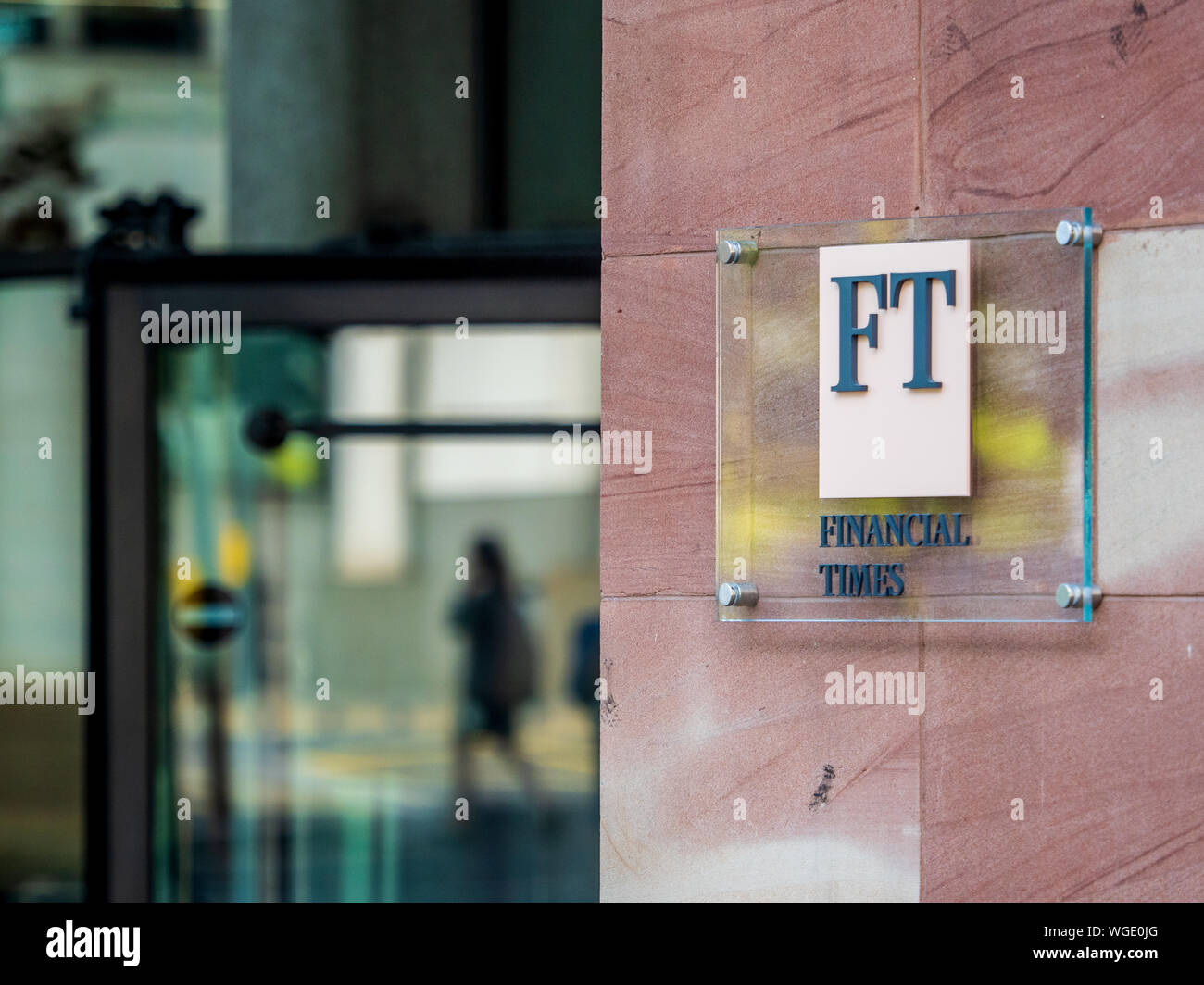 FT London Financial Times Hauptsitz im Bracken Haus in der City von London Financial District. Der FT zurück zu seinem historischen Haus im Jahr 2019. Stockfoto