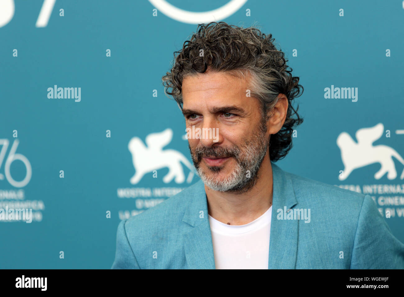 Italien, Lido di Venezia, 1. September 2019: Argentinos Schauspieler Leonardo Sbaraglia im PHOTOCALL "Wasp Network" während der 76. Filmfestival von Venedig Stockfoto