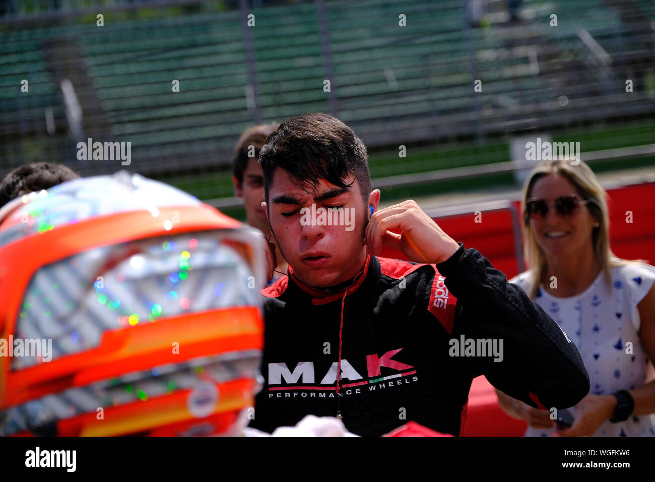 JACOPO GUIDETTI ESAUSTO PER LA GARA während Tcr Italien Touring Car Championship 2019 (Rennen 2), Imola, Italien, 01. September 2019, Motoren Grand Tourismus Stockfoto