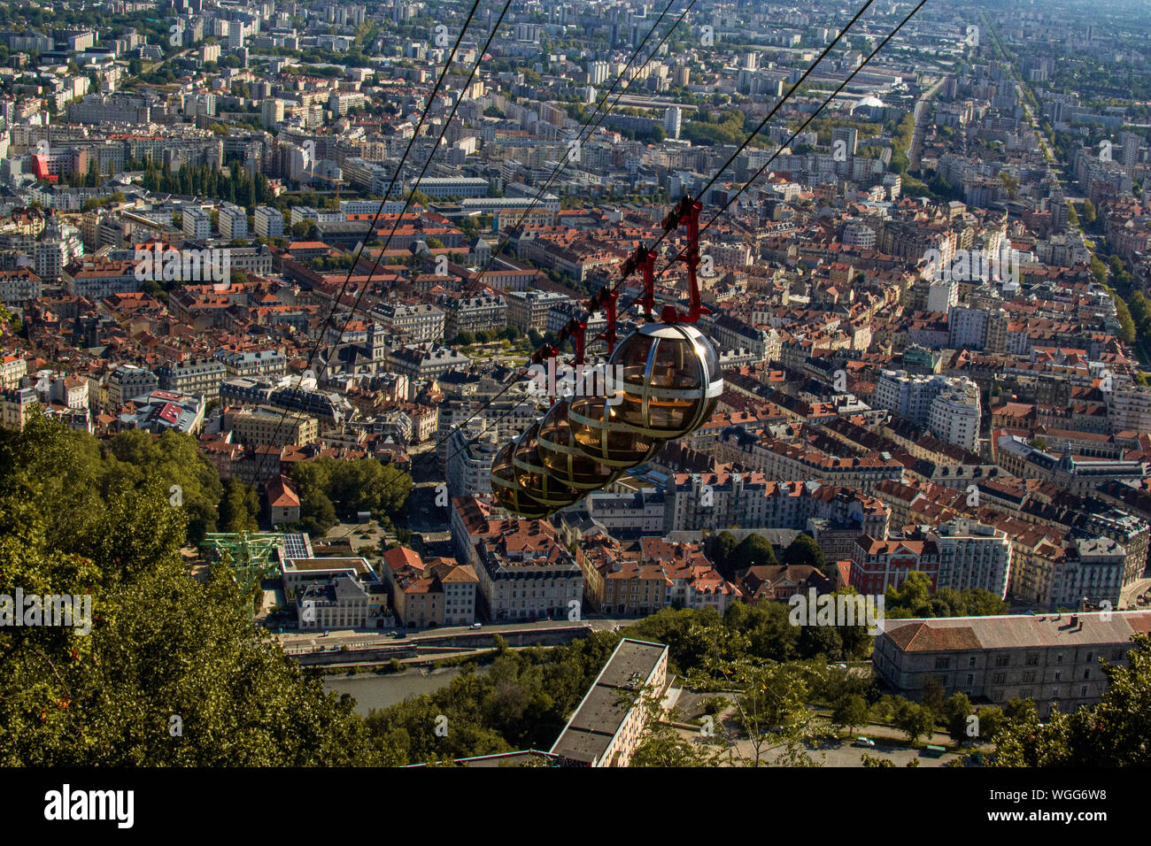 Aufnahmen von Grenoble, Frankreich während des Tages Stockfoto