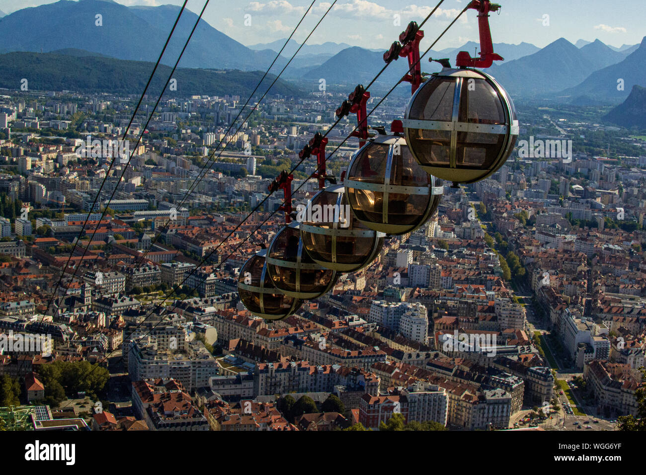 Aufnahmen von Grenoble, Frankreich während des Tages Stockfoto