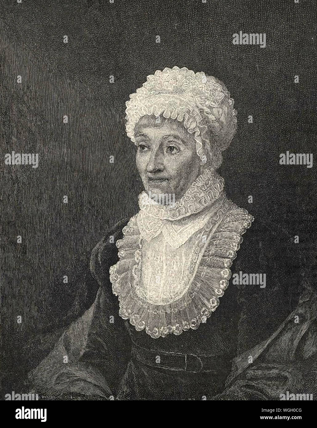 CAROLINE HERSCHEL (1750-1848) Deutscher Astronom 1827 Stockfoto