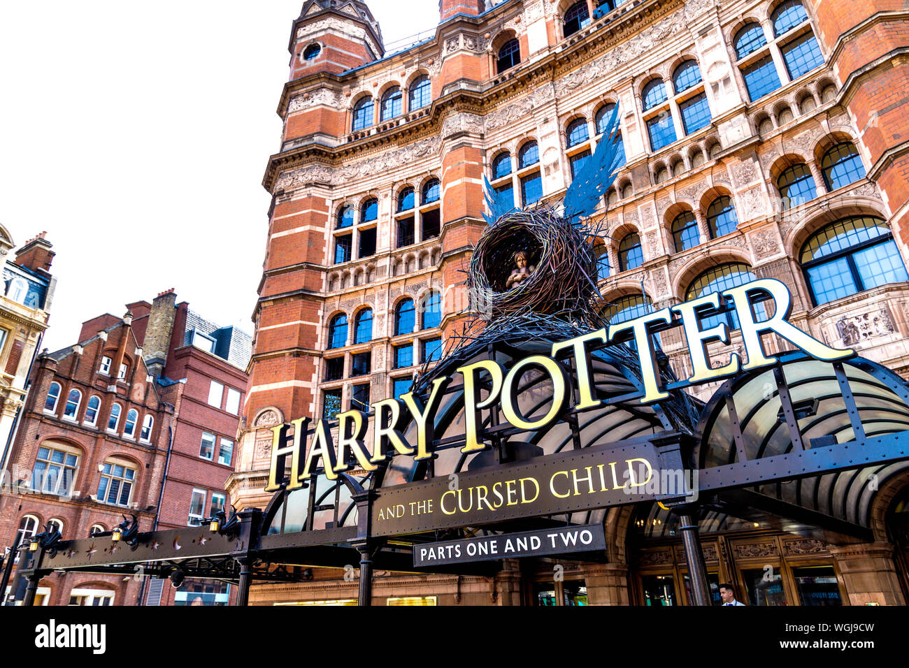 Harry Potter und die verfluchte Kinderplate im Palace Theatre in West End, London, Großbritannien Stockfoto