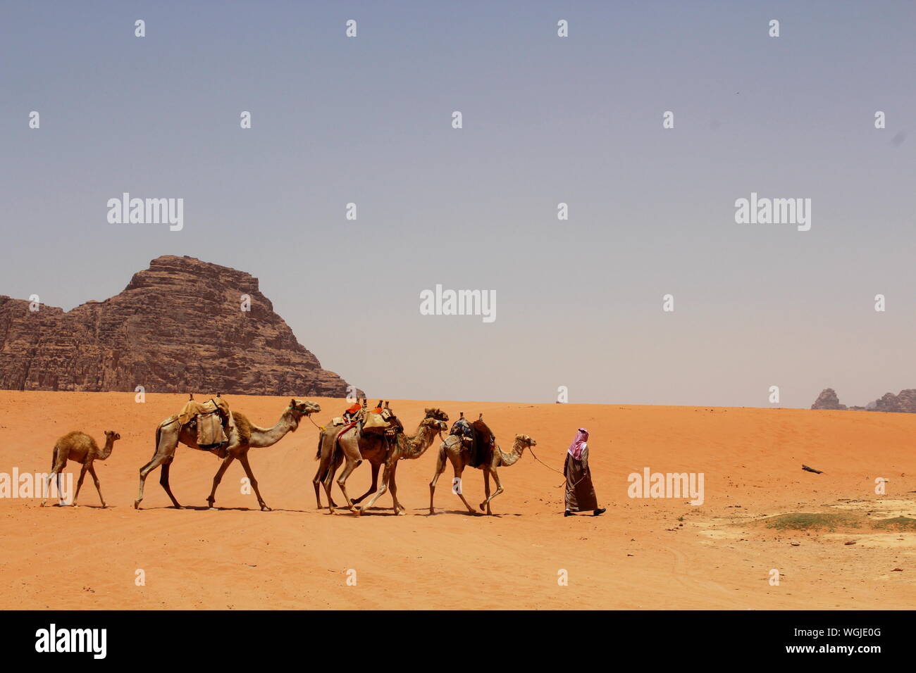 Desierto de Wadi Rum en Jordania, Oriente Medio Stockfoto