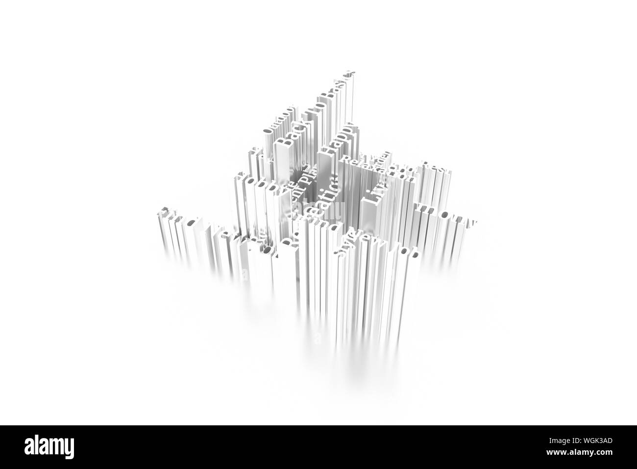 Motivation Stichwort Worte cloud. Für die Webseite oder Design, Grafik Ressource, Textur Hintergrund. 3D-Rendering. Stockfoto