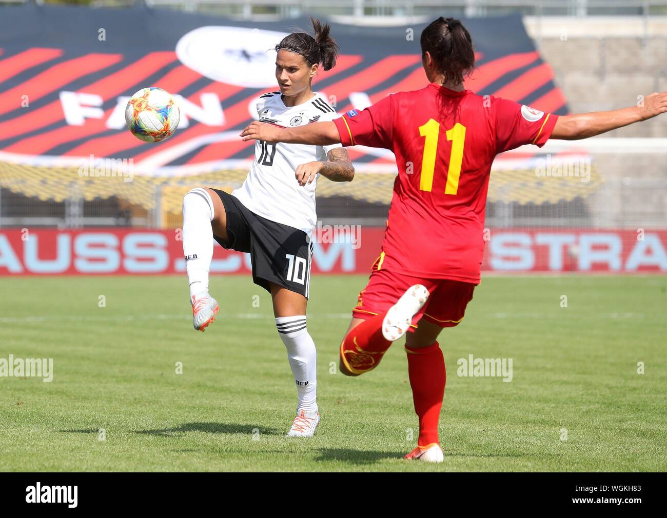 Kassel, Deutschland. 31 Aug, 2019. firo: 2019/2020 31.08.2019 Fußball, Frauen, Damen. Em-Qualifikation, Nationalmannschaft Deutschland - Montenegro 10:0 Duelle, Dzsenifer Marozsan | Verwendung der weltweiten Kredit: dpa/Alamy leben Nachrichten Stockfoto