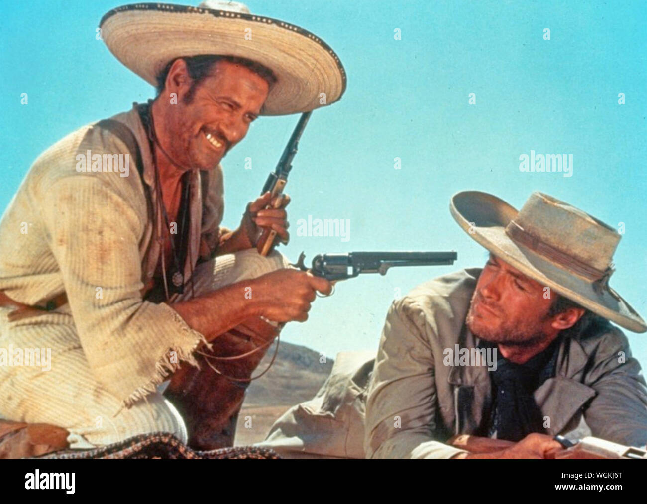Das GUTE, das SCHLECHTE und das HÄSSLICHE 1966 United Artists Film mit Clint Eastwood und Eli Wallach rechts Stockfoto