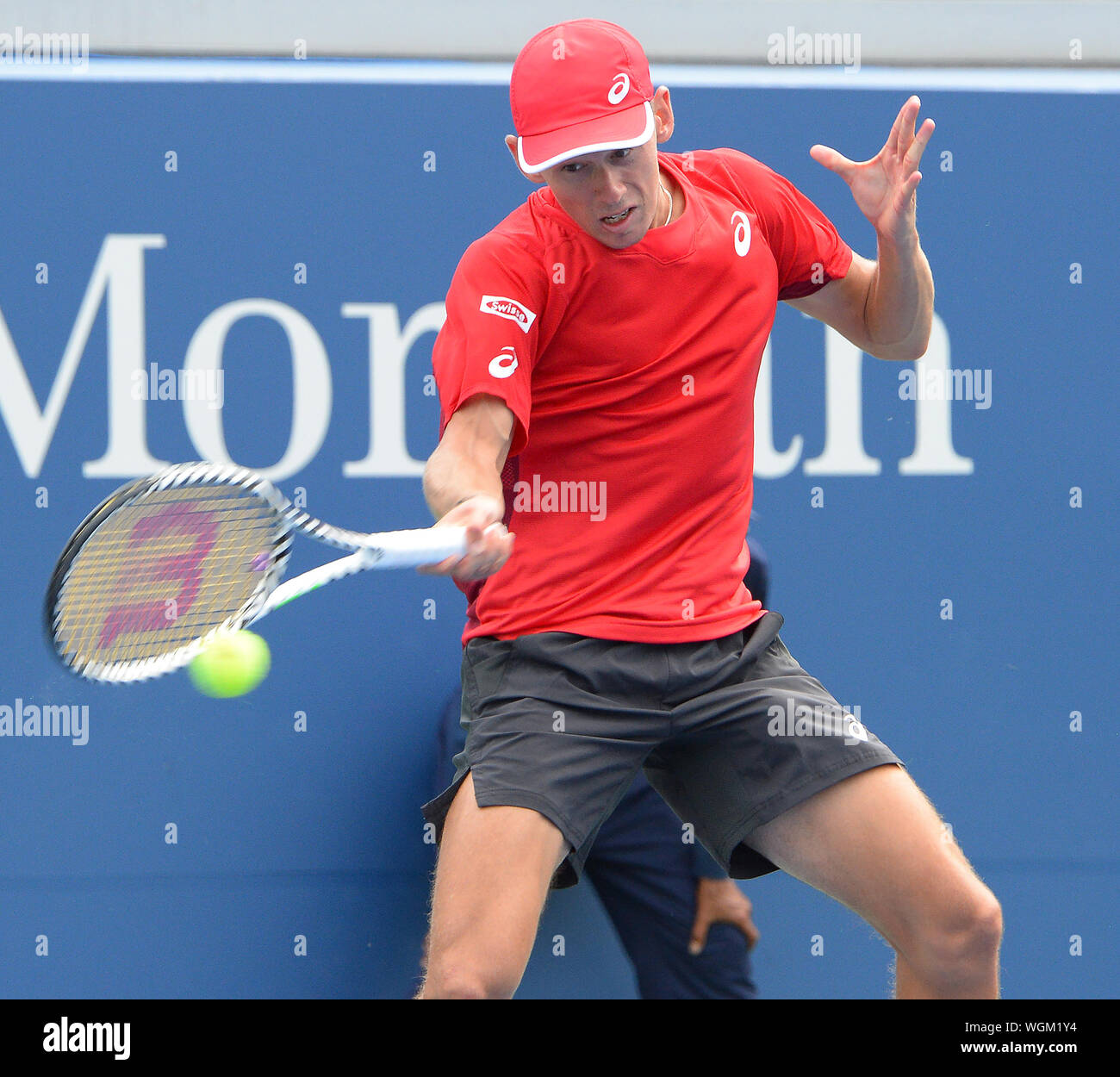 New York, USA. 01 Sep, 2019. New York Flushing Meadows US Open 2019 01/09/19 Tag 7 Alex De Minaur (AUS) in der vierten Runde Foto Anne Parker International Sport Fotos Ltd/Alamy leben Nachrichten Stockfoto