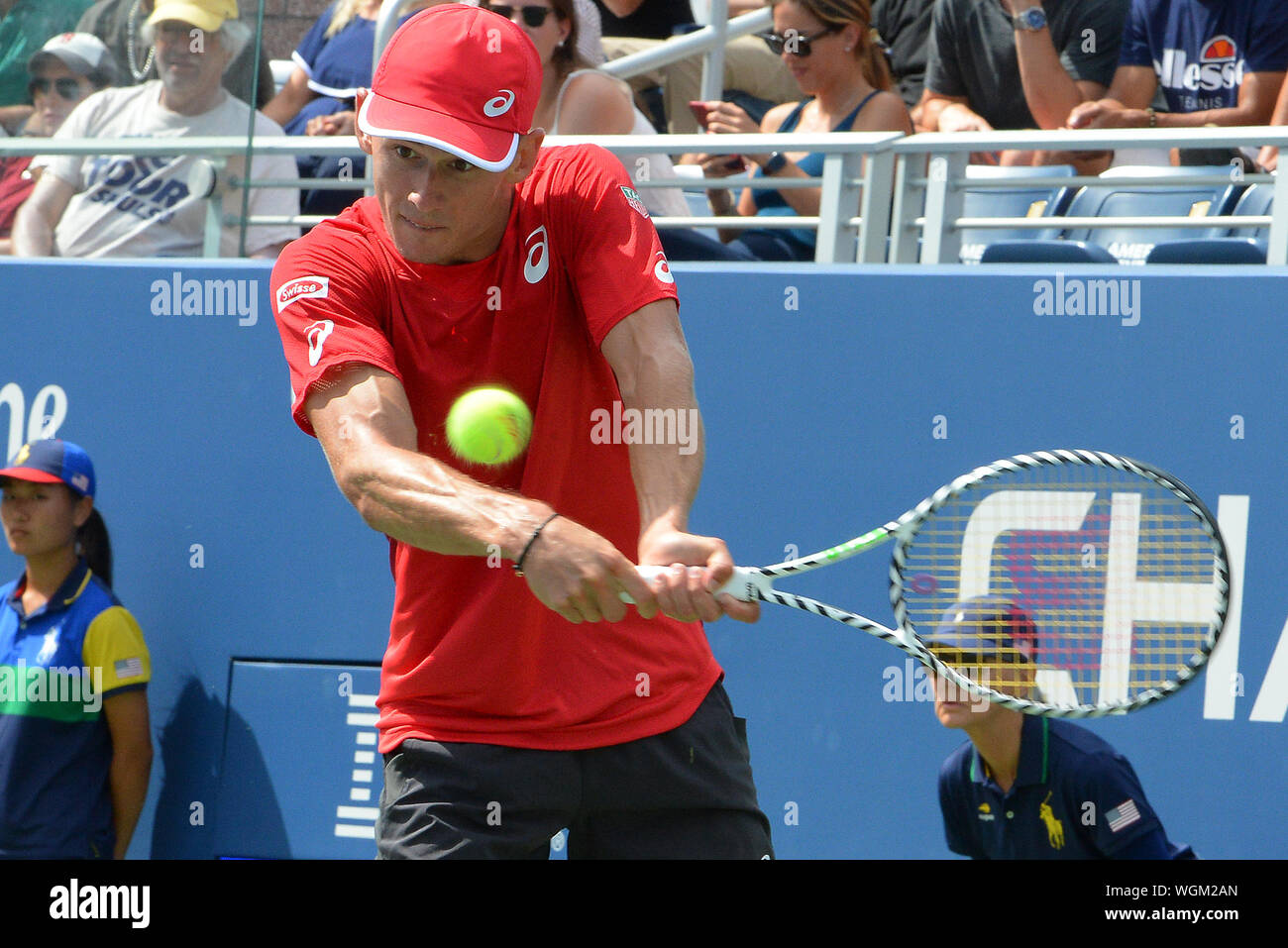 New York, USA. 01 Sep, 2019. New York Flushing Meadows US Open 2019 01/09/19 Tag 7 Alex De Minaur (AUS) in der vierten Runde Foto Anne Parker International Sport Fotos Ltd/Alamy leben Nachrichten Stockfoto
