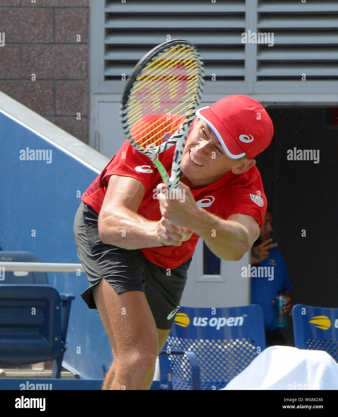 New York, USA. 31 Aug, 2019. New York Flushing Meadows US Open 2019 01/09/19 Tag 7 Alex De Minaur (AUS) in der vierten Runde Foto Anne Parker International Sport Fotos Ltd/Alamy leben Nachrichten Stockfoto