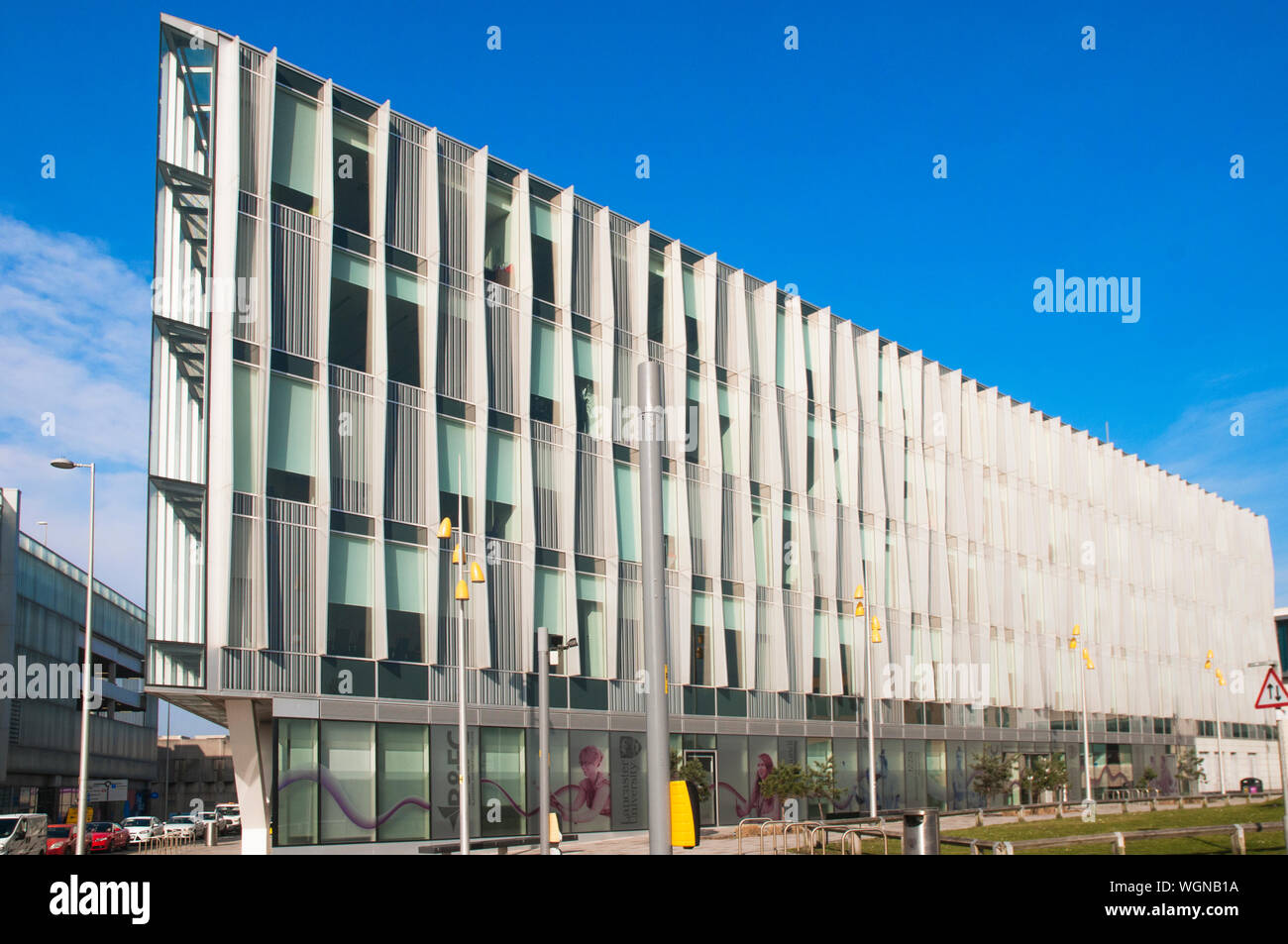 Modernes Design, neue Bürogebäude, die ein Teil der Innenstadt developement in Blackpool, Lancashire, England, Großbritannien Stockfoto