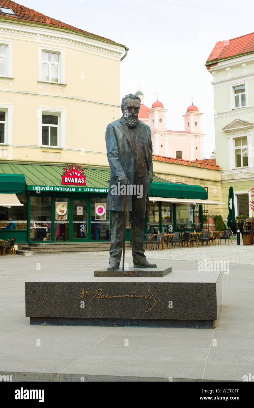 Statue des Präsidenten Antanas Smetona in Vilnius, Litauen Stockfoto
