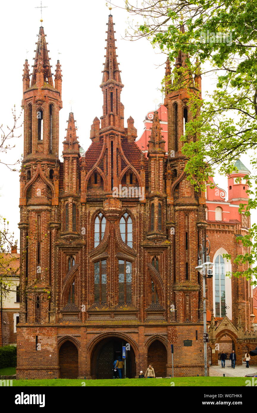 St. Anne's Church in Vilnius, Litauen Stockfoto