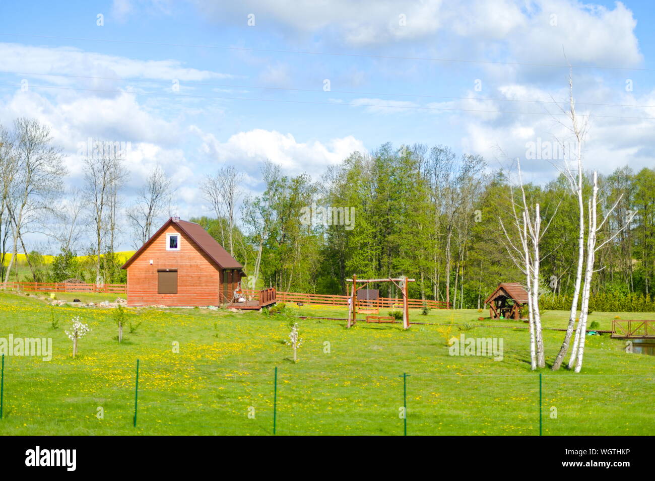 Eine Farm in Litauen Stockfoto