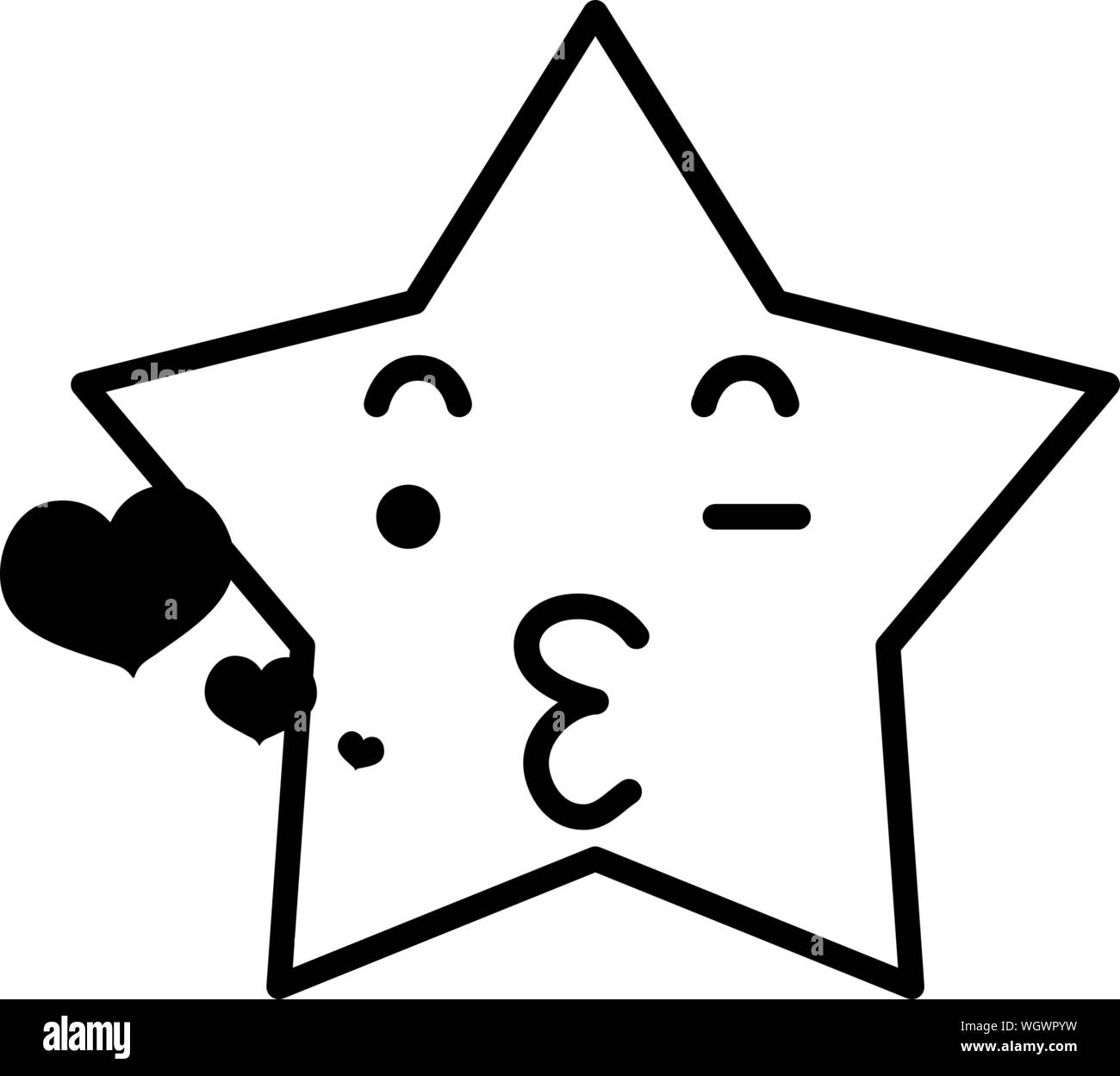 Dies ist eine Abbildung der Blue Star Emoticon-symbol Stock Vektor