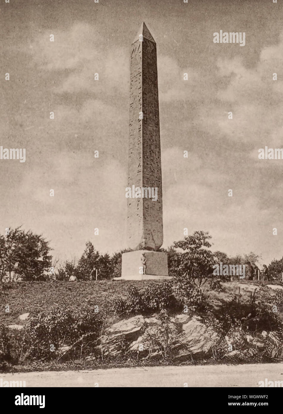 Der Obelisk im Central Park, New York City, ca. 1891 Stockfoto