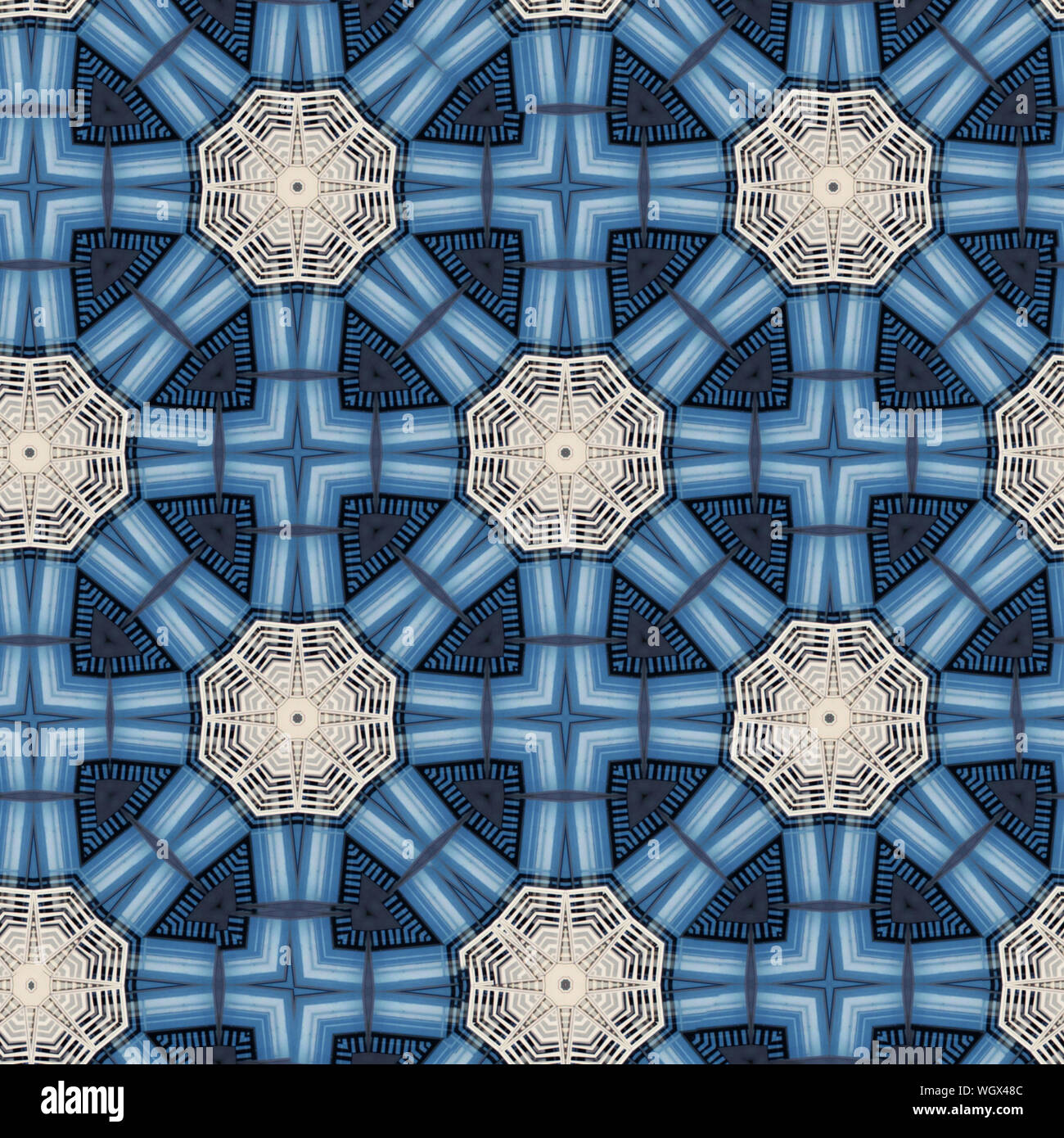 Interessante Formen schaffen eine schöne, symmetrisches Design Pattern, die nahtlos gefliest werden kann Stockfoto