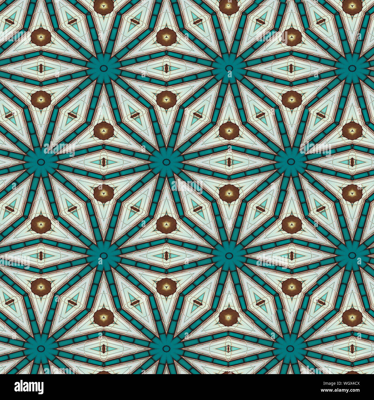 Interessante Formen schaffen eine schöne, symmetrisches Design Pattern, die nahtlos gefliest werden kann Stockfoto
