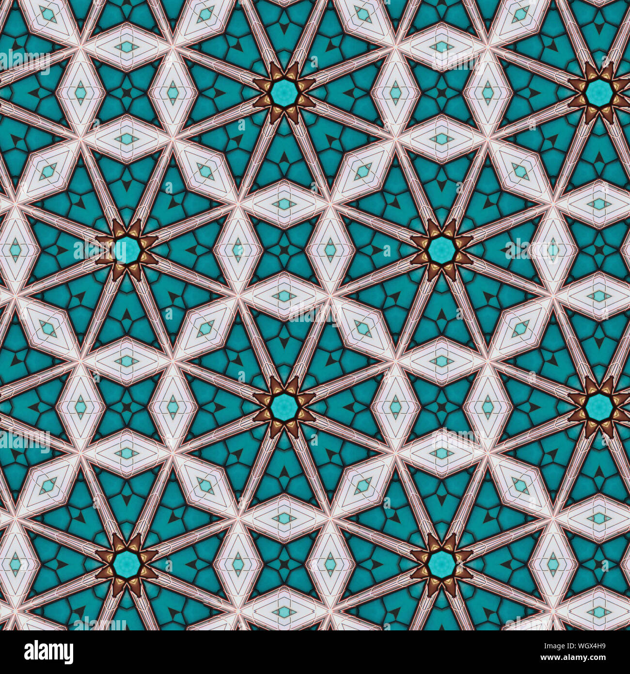Interessante Formen schaffen eine schöne, symmetrisches Design Pattern, die nahtlos gefliest werden kann Stockfoto