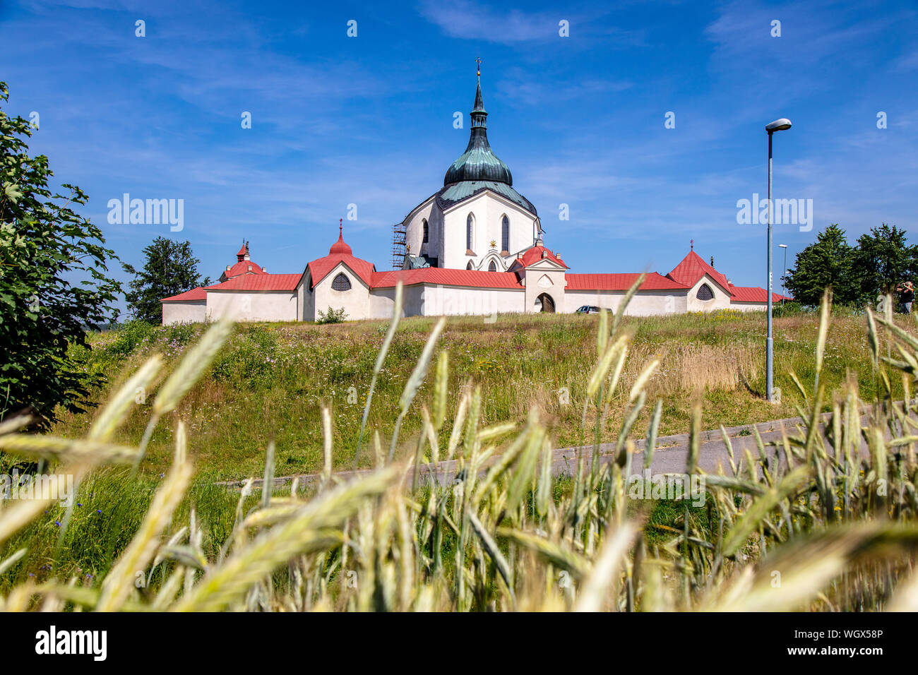 Zelena Hora (UNESCO) - kostel sv. Jana Nepomuckeho, Žďár nad Sázavou, Vysocina, Česká republika/Kirche von St. Johannes von Nepomuk, Vysocina, Cz Stockfoto