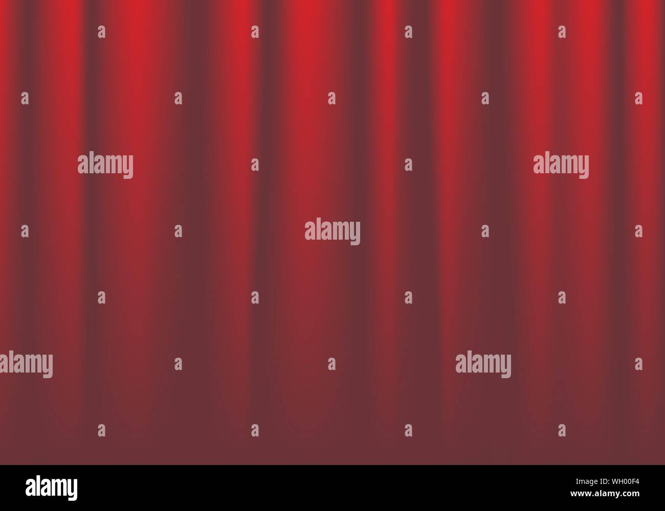 Vor geschlossenen roten Theatervorhang. Hintergrund für Banner oder Poster. Vector Illustration Stock Vektor
