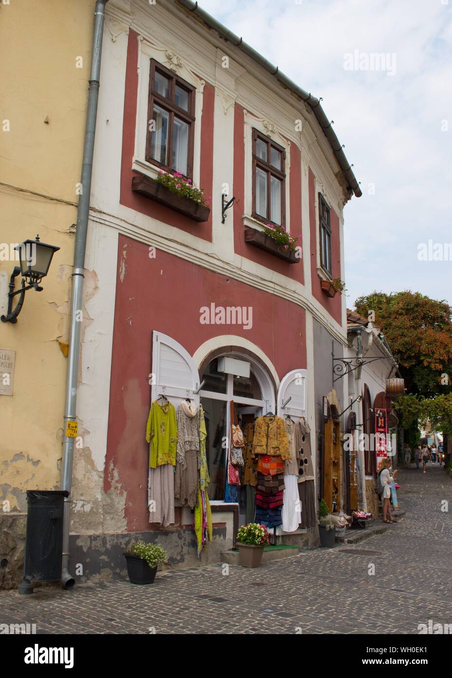 Szentendre, eine Stadt am Donauufer. Stockfoto