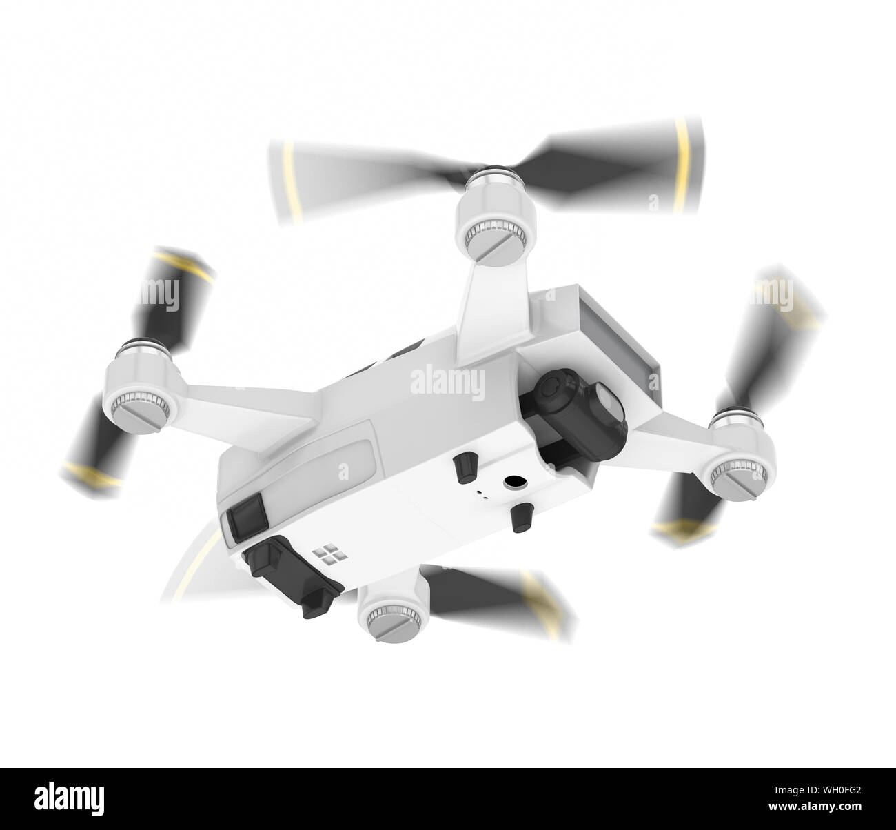 Drone Quadcopter isoliert Stockfoto