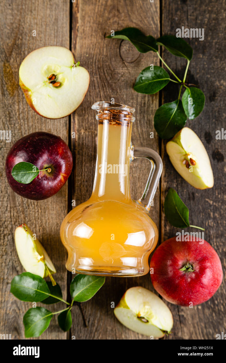 Apple Cider in Glas Glas Stockfoto