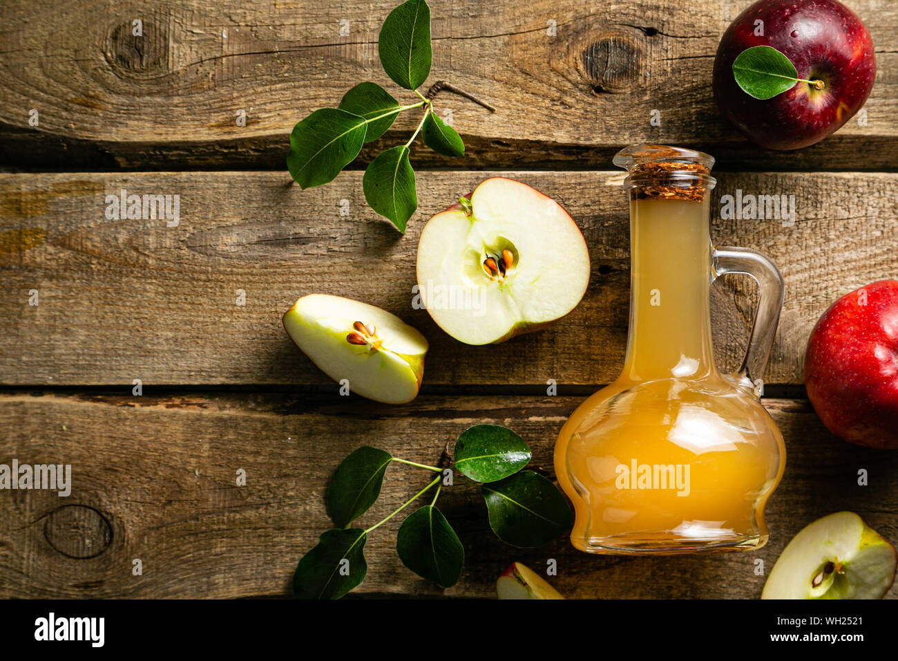 Apple Cider in Glas Glas Stockfoto