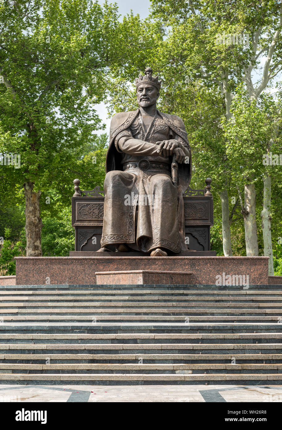 Amir Temur Denkmal, Samarkand, Usbekistan Stockfoto
