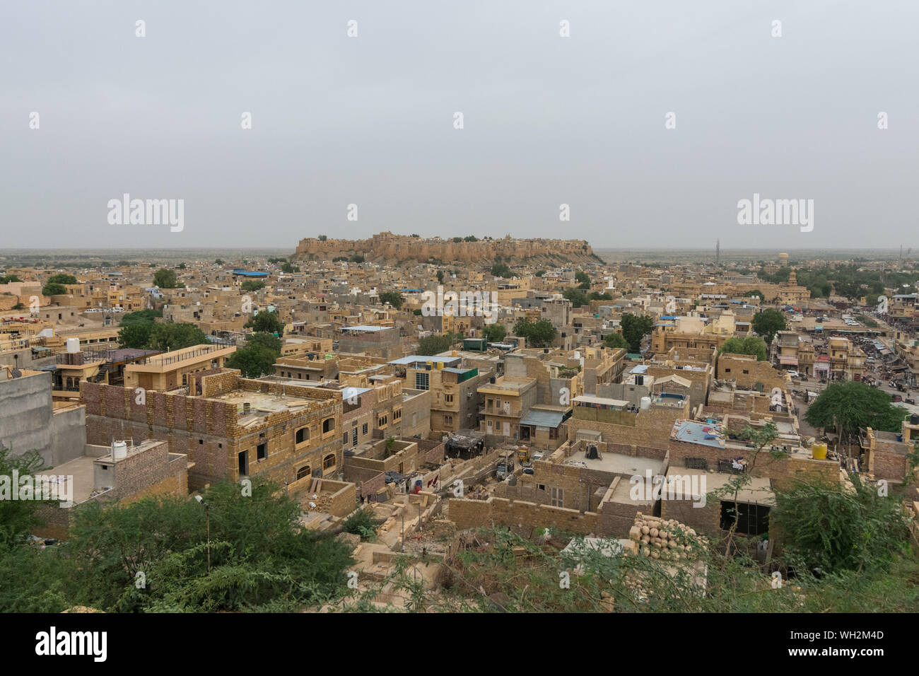 Anzeigen von Jaisalmer Fort und der Stadt, Rajasthan Stockfoto
