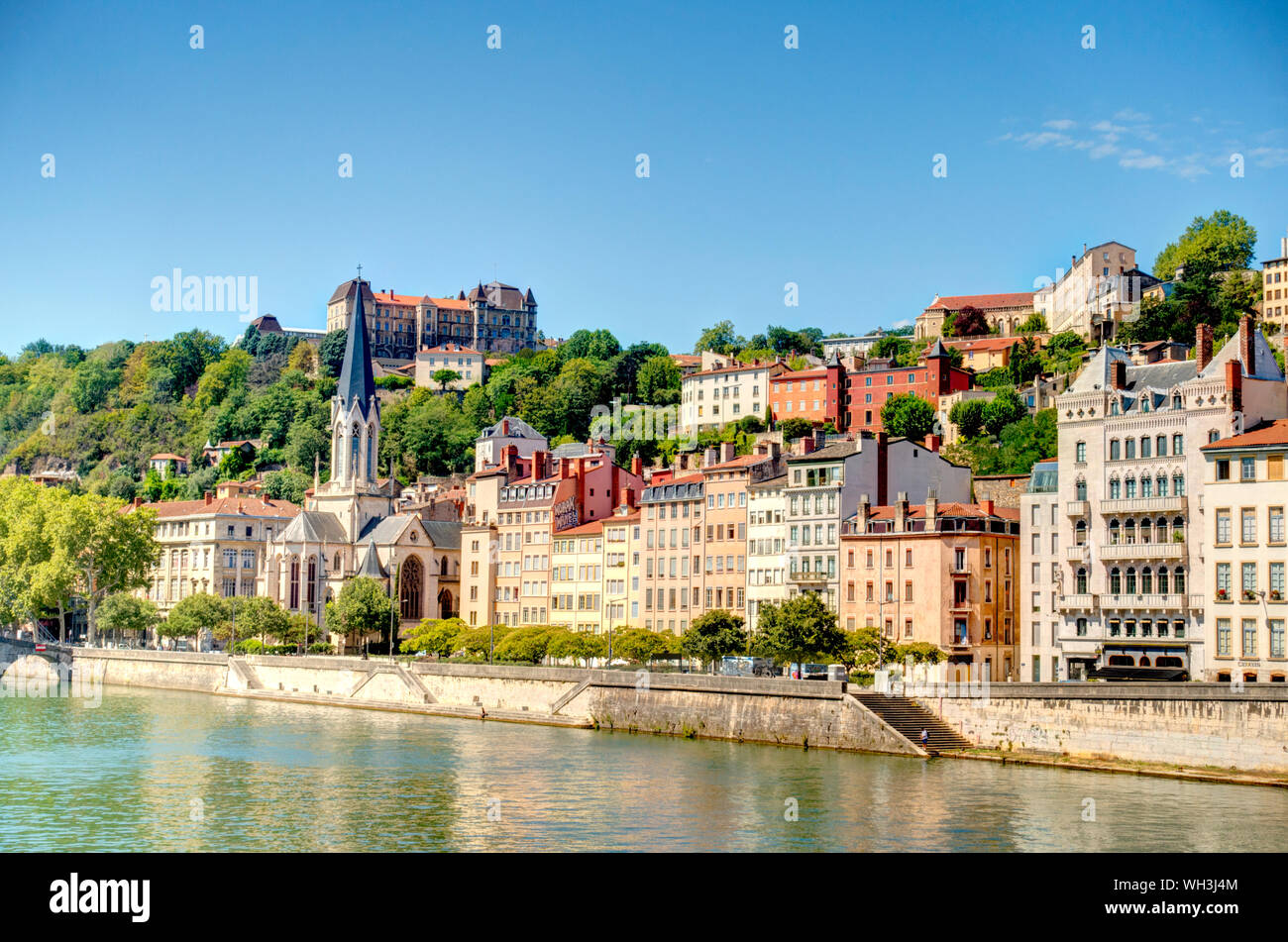 Lyon, das historische Zentrum, HDR-Bild Stockfoto