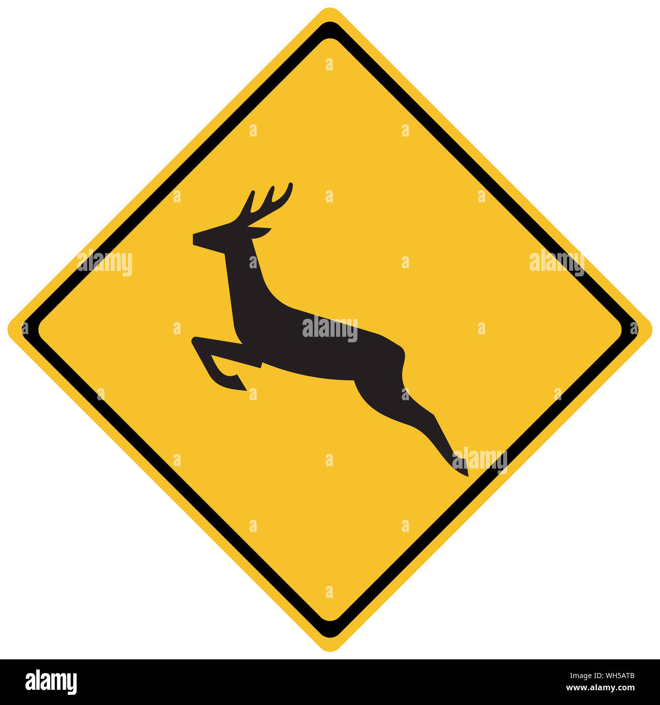 Sign yellow warning deer -Fotos und -Bildmaterial in hoher Auflösung -  Seite 2 - Alamy