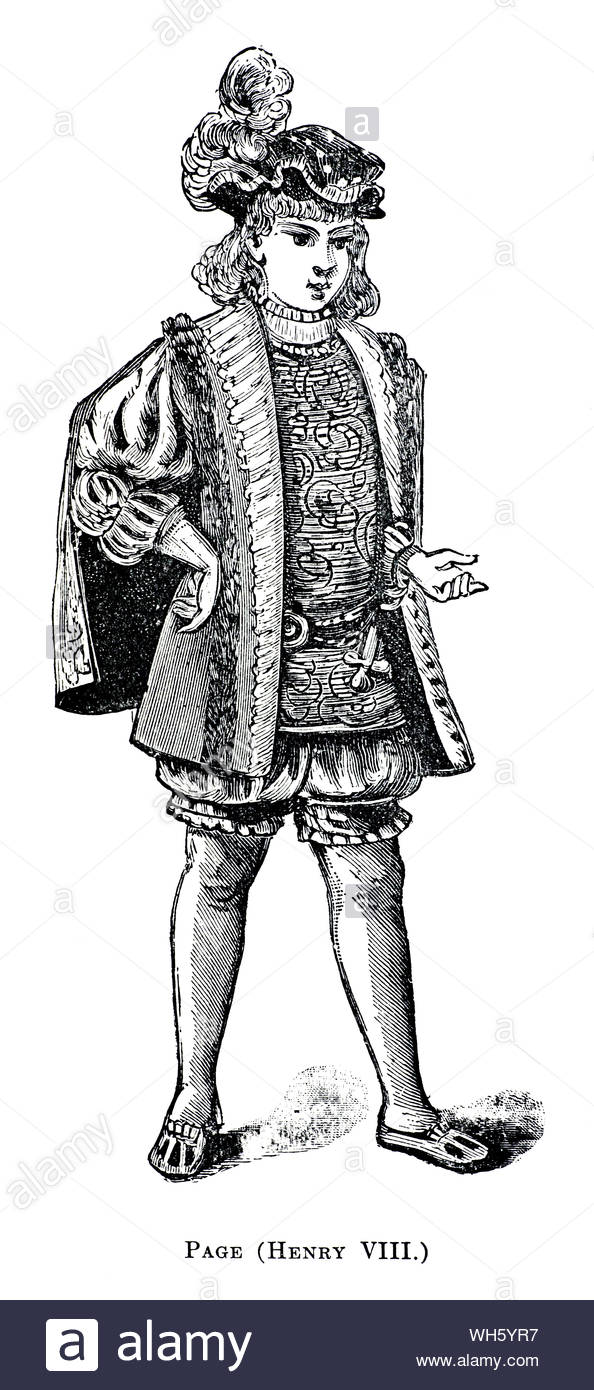 Seite junge Henry VIII, Jahrgang Illustration von 1900 Stockfoto