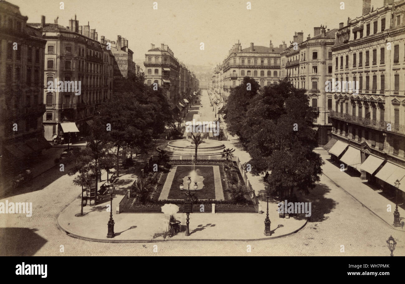 Vintage Foto von der Rue De Lyon, Lyon, Frankreich, c 1880, 19. Jahrhundert Stockfoto