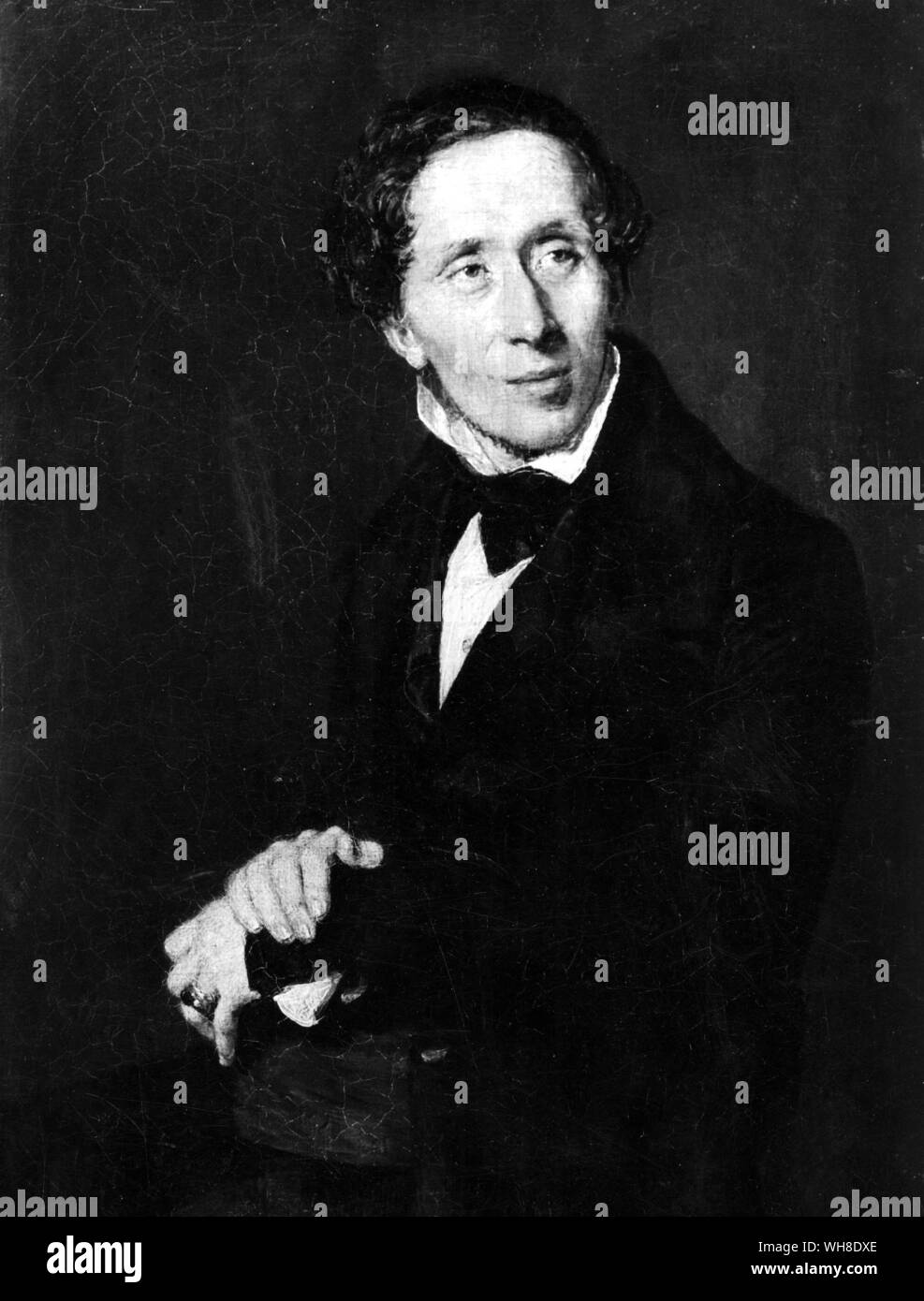 Hans Christian Andersen. Gemälde von C einen Jensen 1836.. Hans Christian Andersen, einem der größten Geschichte der Kinder in der Welt Erzähler, war der Sohn eines armen Schuhmachers geboren und verbrachte viel von seinem frühen Leben kämpfen, um eine formale Bildung zu gewinnen. Schließlich, royal Schirmherrschaft erlaubt ihm eine erweiterte Schule zu besuchen und kurz danach, im Jahre 1830, seinem ersten gesammelten Gedichtband veröffentlicht wurde. Er ist in der ganzen Welt für Märchen seiner Kinder", insbesondere "Das hässliche Entlein", "Die kleine Meerjungfrau" und "Des Kaisers neue Kleider". Das Jahr 2005 ist das 200-Jahr-Jubiläum für Hans Stockfoto