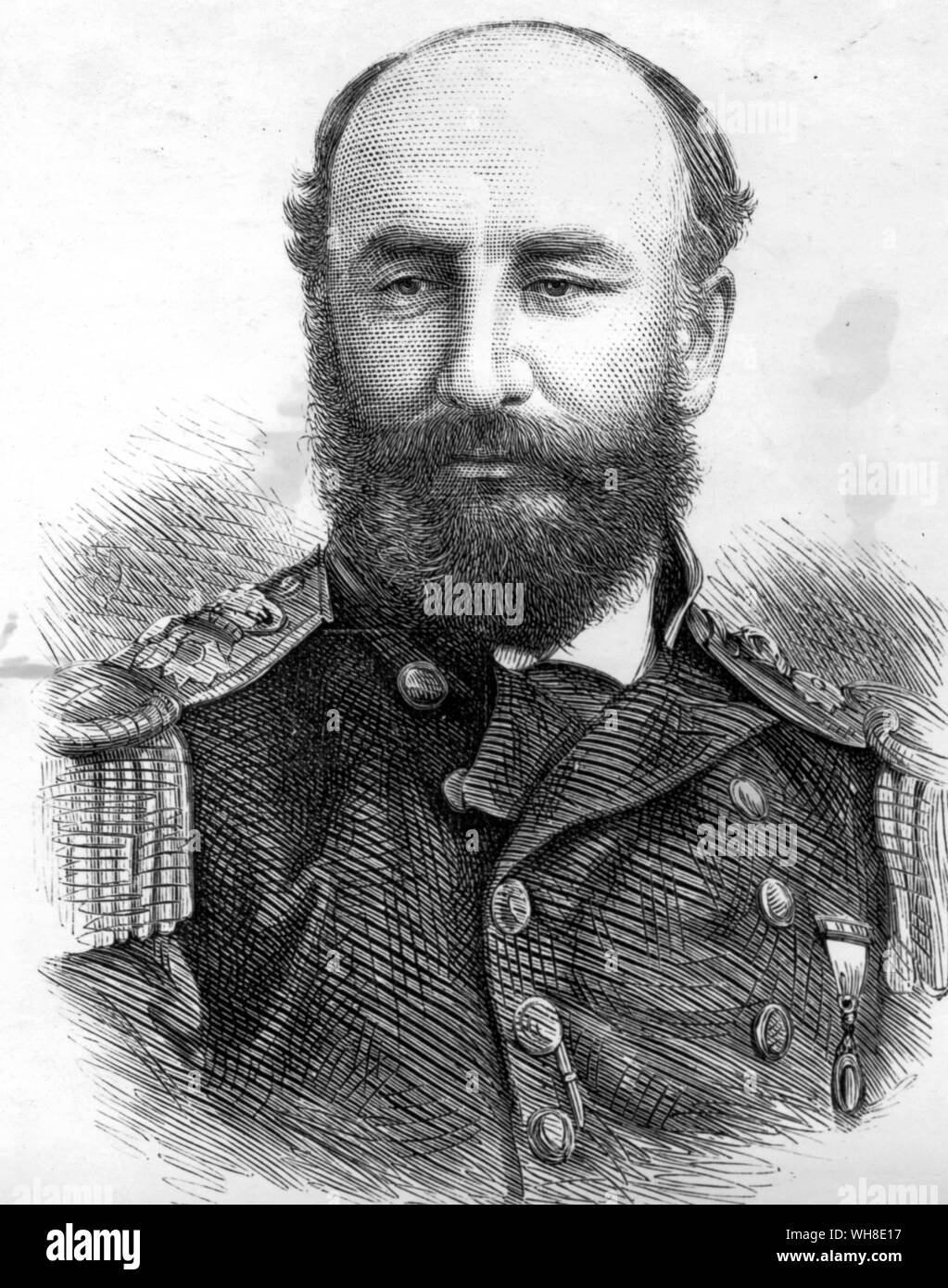 Die arktischen Expedition Offizier, Kapitän George starke Nares, HMS Alert Kommandant der Expedition. Stockfoto