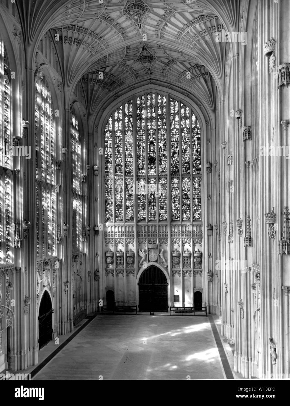Cambridge, King's College Chapel. Die Ante Kapelle West suchen. Mitte des 15. Jahrhunderts und Anfang des 16. Jahrhunderts. Stockfoto