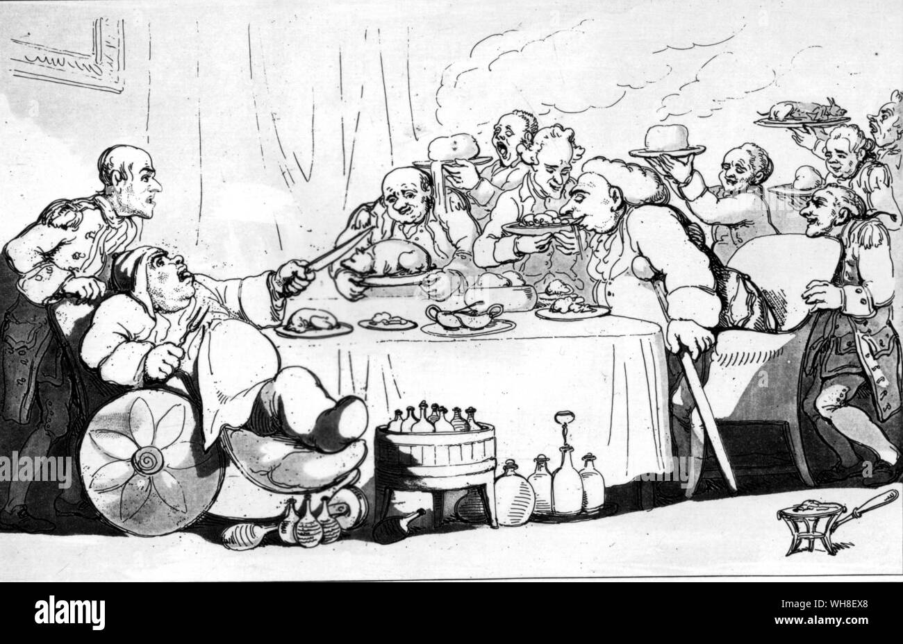 Komfort der Badewanne 1798 von Thomas Rowlandson (1756-1827). Englisch Illustrator von Büchern und Zeitschriften, spezialisiert auf historische Ereignisse und die Innenstadt von London.. Stockfoto