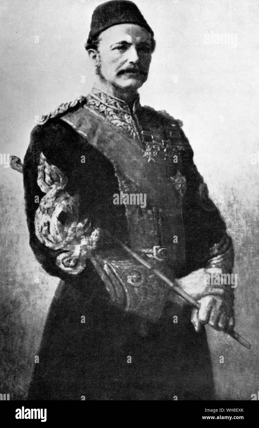 Charles George Gordon (1833-1885). Den britischen General geschickt nach Khartum im Sudan 1884 zur Rettung des Englischen Garnisonen, die unter dem Angriff der Mahdi, Mohammed Ahmed waren. Er beendete die Taiping Rebellion mit seinem Sieg und wurde später Gouverneur von Sudan. Stockfoto