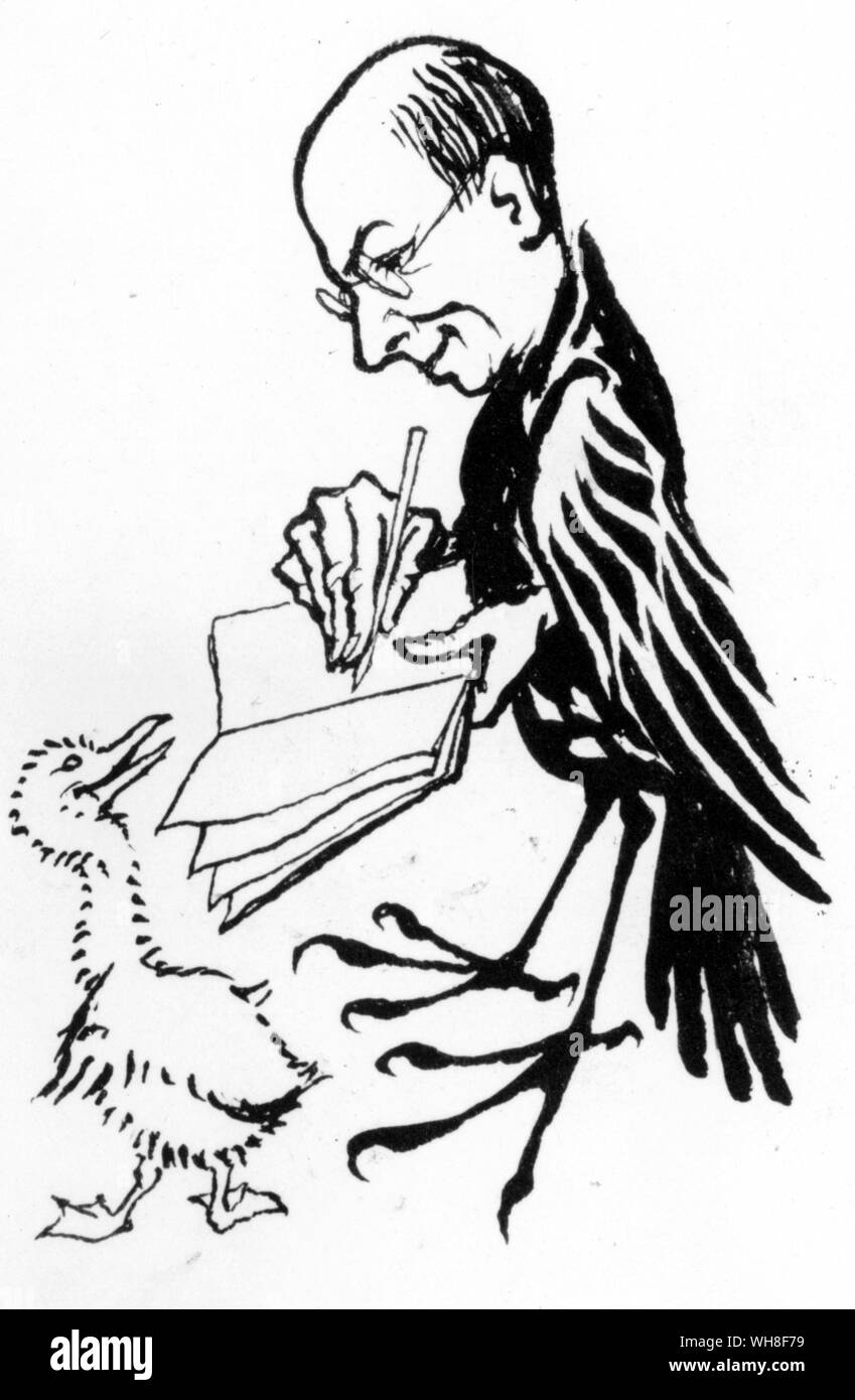 Selbst Karikatur aus der Arthur Rackham Märchen Buch, 1933. Arthur Rackham (1867-1939) war ein produktiver British Book Illustrator.. . Stockfoto