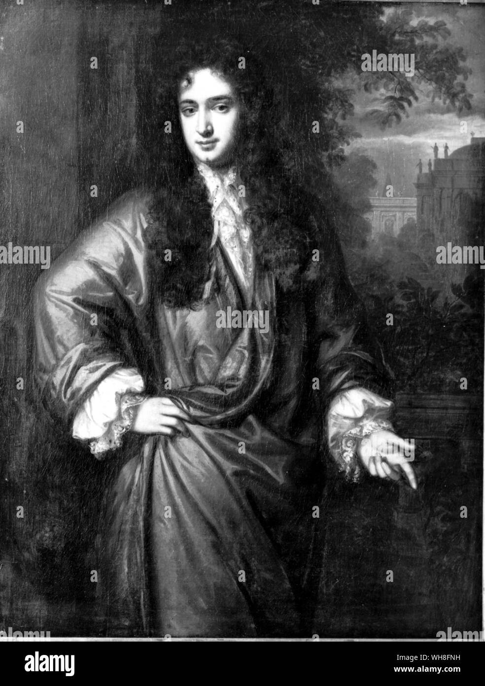 Herr Rochester. John Wilmot, zweite Earl of Rochester (1647-1680), war ein englischer Höfling und Dichter. Lord Rochester Monkey von Graham Greene, Seite 183. Stockfoto