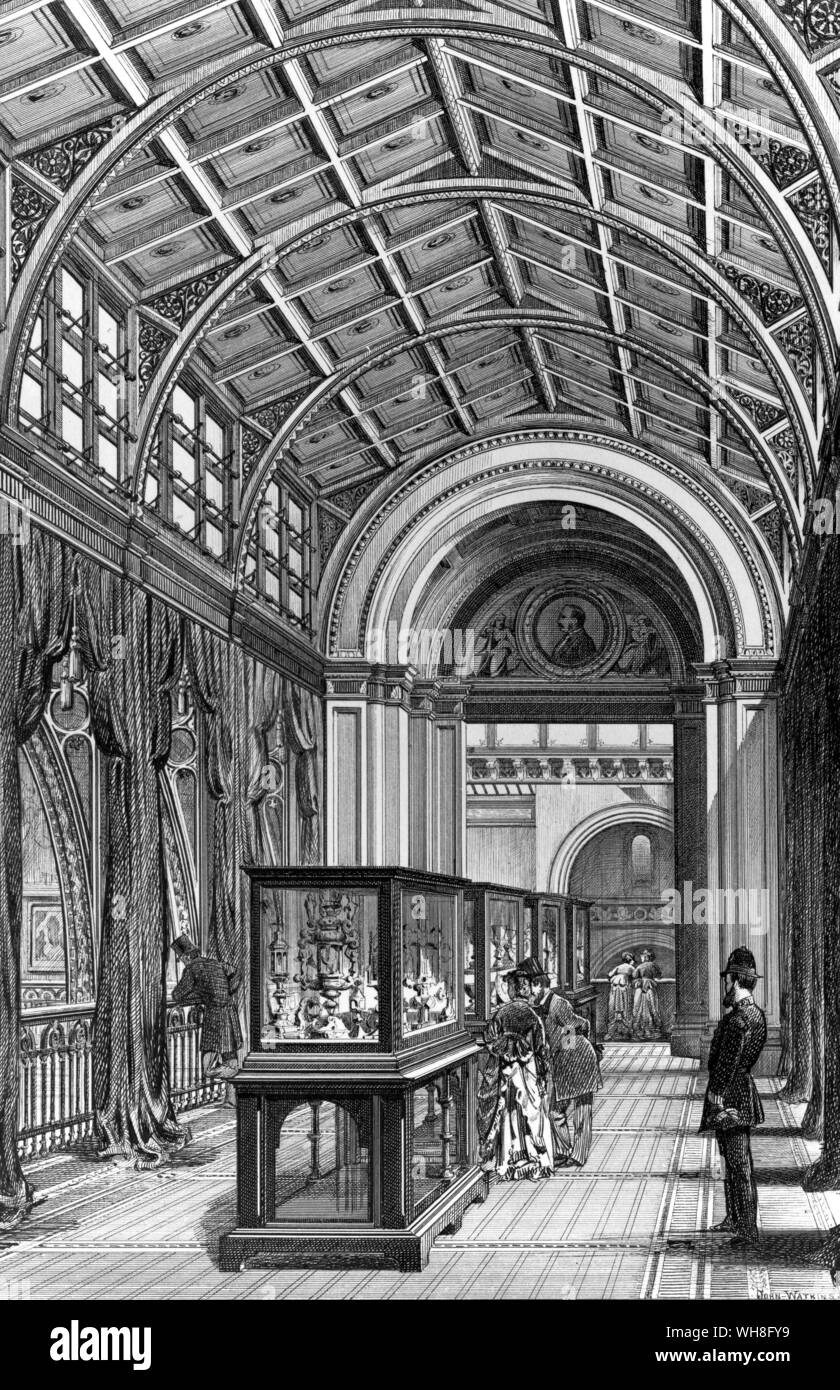 Der Gemahl Gericht im South Kensington Museum, 1875. Stockfoto