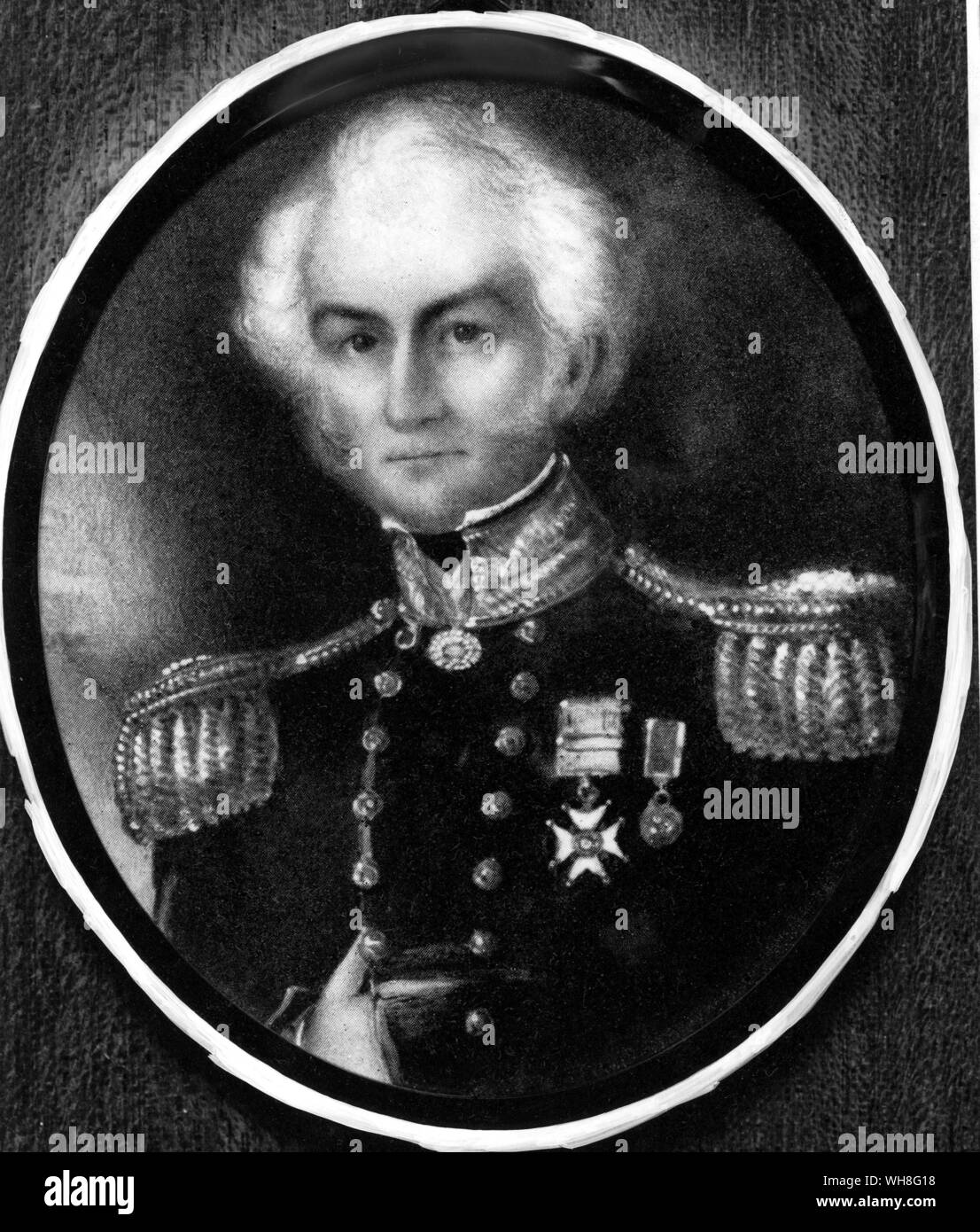 Konteradmiral Charles Austen (1779-1852), jüngster Sohn des Reverend George Austen (1731-1805), der Vater von Jane Austen (1775-1817). Ein Porträt von Jane Austen von David Cecil auf Seite 155. Stockfoto