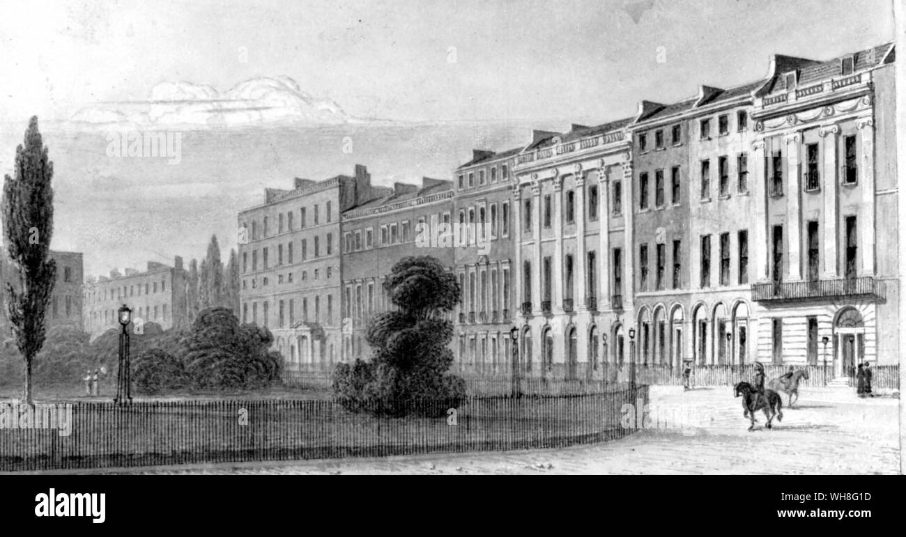 Portman Square, Upper Berkeley Street, wo Henry Austen gelebt hat. Henry (1771-1850) war Jane Austen's Lieblings Bruder. Ein Porträt von Jane Austen von David Cecil Seite 77. Stockfoto