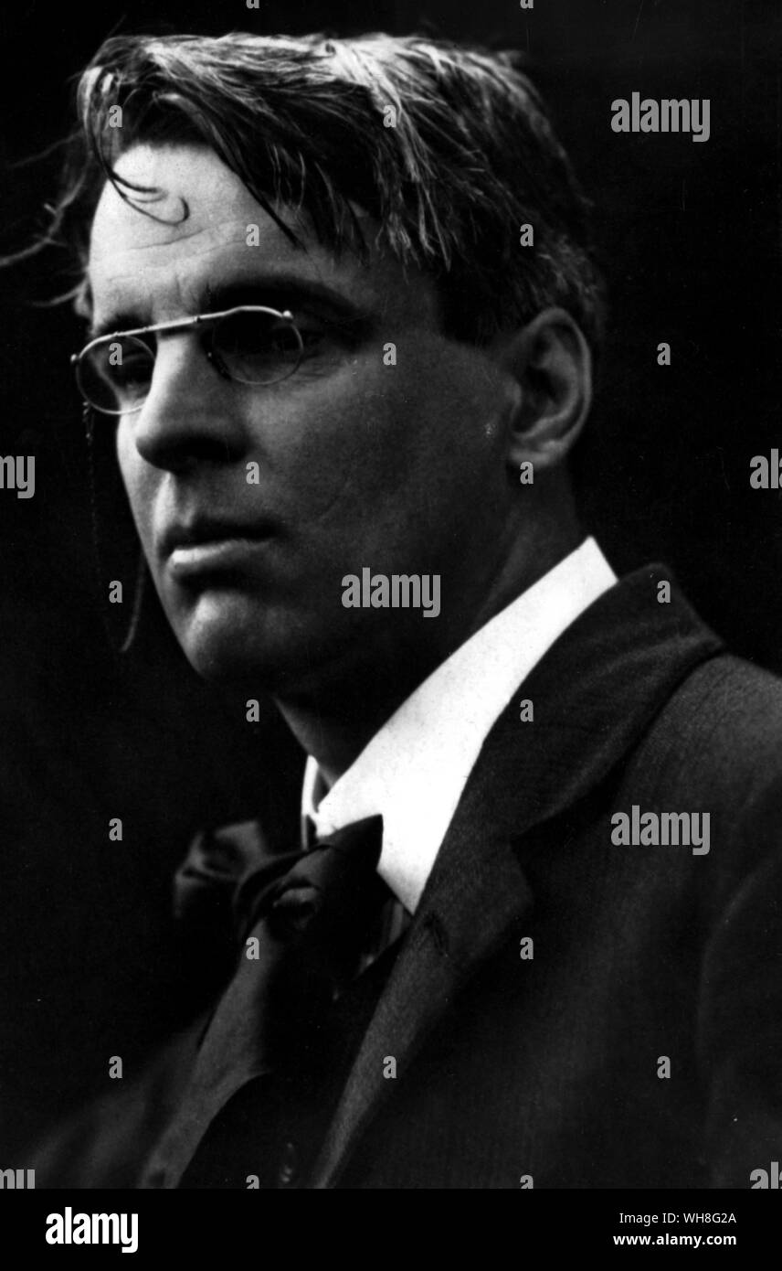 William Butler Yeats (1865-1939) war ein irischer Dichter, Dramatiker, Mystiker und Beamter. Yeats war eine der treibenden Kräfte hinter der irischen literarischen Wiederbelebung und war Mitbegründer der Abbey Theatre. Der Genius der Shaw Seite 30. Stockfoto